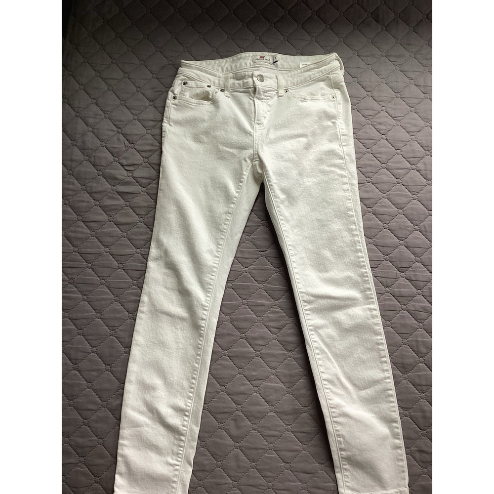 Vineyard Vines Womens White Five Pocket Stretch Skinny Jeans Denim Pants Size 6